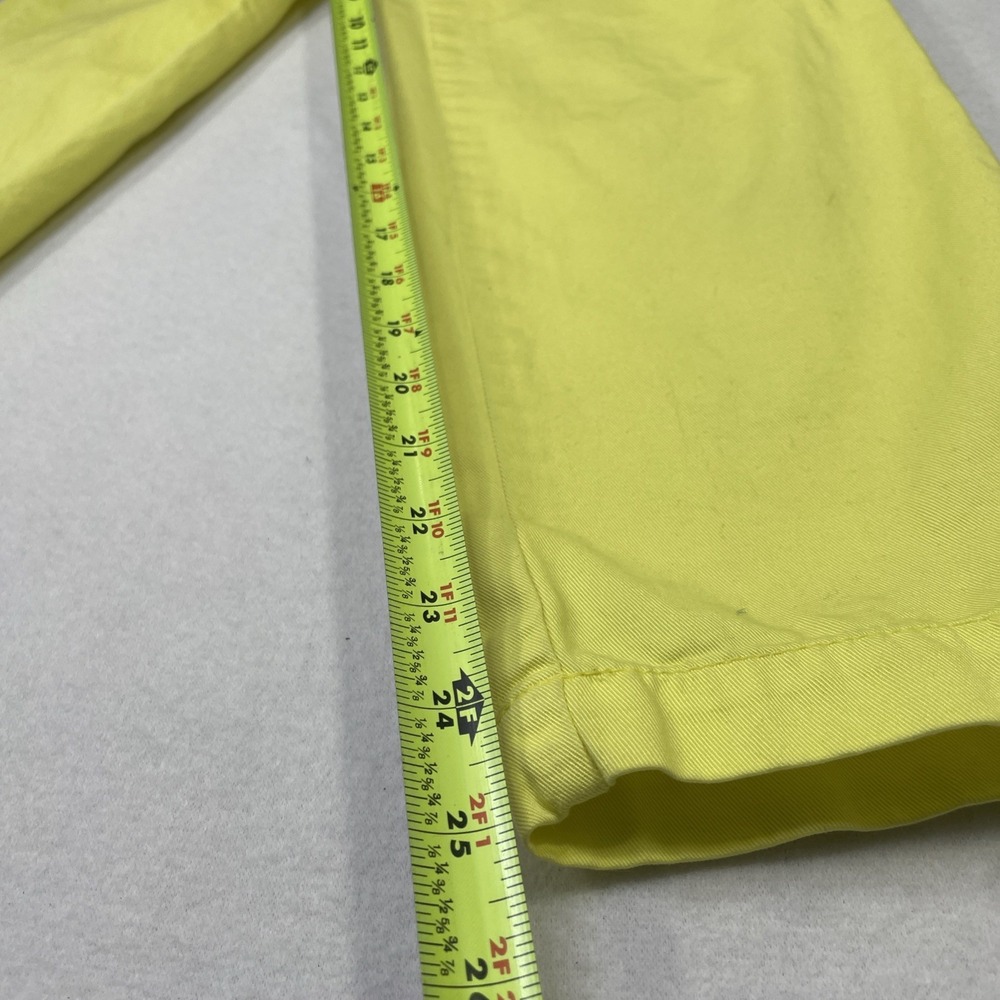 J.Crew Women's Size 0 Scout Chino Pants Yellow 100% Cotton Cropped (29x25) - Picture 8 of 10
